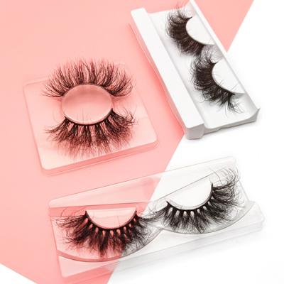 China Soft 20mm Mink Lashes Vendor 3D Mink Lashes Tapered With Custom Packaging Box for sale