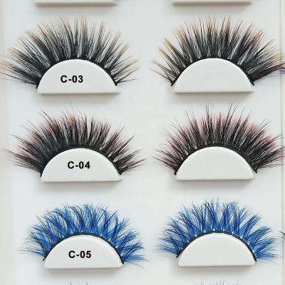 China SHEENLASH Faux Mink Lahes 3D Private Label Eyelashes Natural Soft Silk Eyelashes Shade Colors for sale