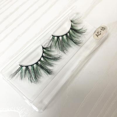 China Full Natural Curl Winged Colored Strip Lashes Colored Mink Eyelashes Wholesale Seller for sale