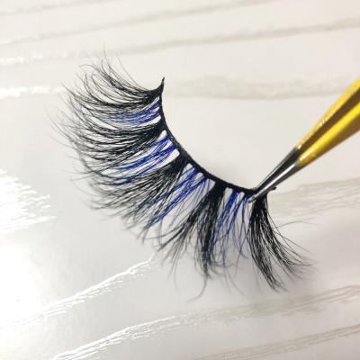 China Wholesale 5D Natural Colorful Faux Curl Mink Lashes Mink Eyelash Vendor Fluffy Soft Colored False Eyelashes for sale