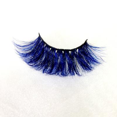 China Natural Wholesale Cruelty Free Loop Thick Fur Strip Eye Long Lashes Multi Colored Mink Strands for sale