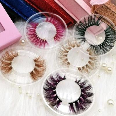 China Wholesale Natural Mink Soft Fluffy Eyelashes Vendor Hand Made Colorful Loop Strips Eyelashes for sale