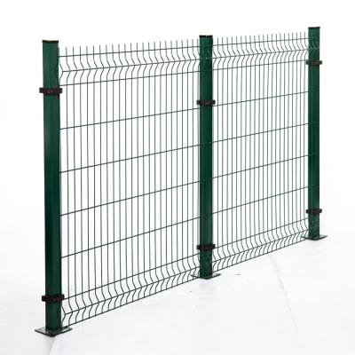 China Easy Assembled Easy To Install Welded Wire Mesh Fence Panels With Post Pillar Welded Wire Mesh Fence for sale