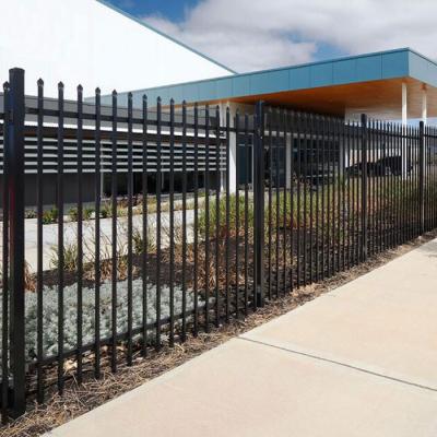 China Made Of Coated Artistic Practical Garden Backyard Safety Steel Fence Easily Assembled Steel Tube Fence for sale