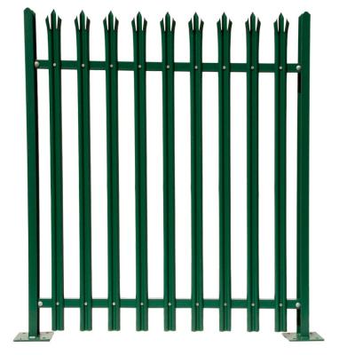 China Easily Assembled High Quality Hot Dipped Galvanized Euro Style Decorative Metal W D Pale Palisade Fencing Green Color for sale