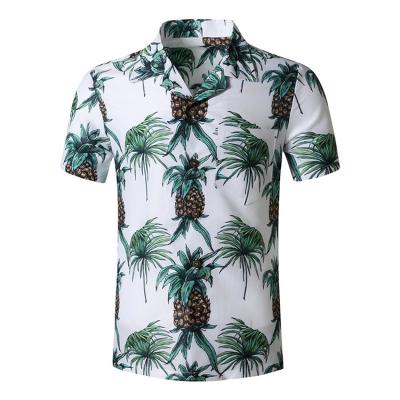 China Wholesale anti-pilling short sleeve cotton latest style printing beach casual hawaiian shirts for men for sale