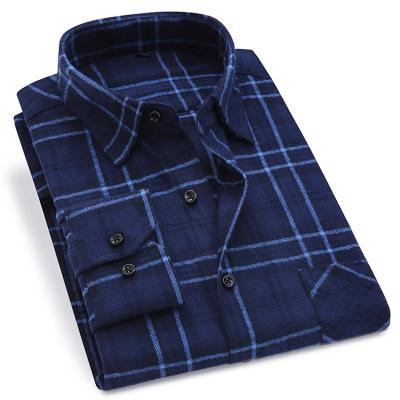 China Latest Anti-Pilling Casual Plaid Shirt Custom Stylish Flannel Ladies Slim Cotton Flannel Shirts For Men And Women for sale