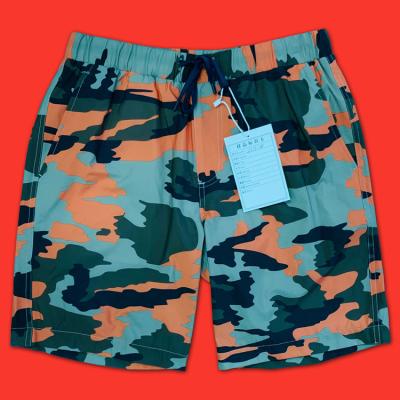 China Logo Camo Board Shorts Customized Wholesale Anti-UV 4 Way Stretch Men Swim Trunks Beach Wear for sale