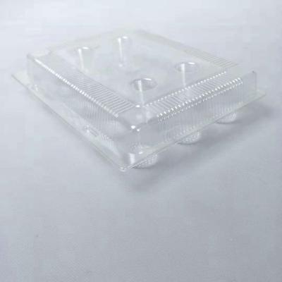 China Food Grade Already Made Food Grade Clear PET Plastic Clamshell For Cupcakes With 12 Packets for sale