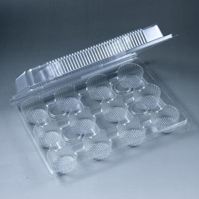 China Food Grade Clear Plastic Packaging For 12 Pack Cupcake Container for sale