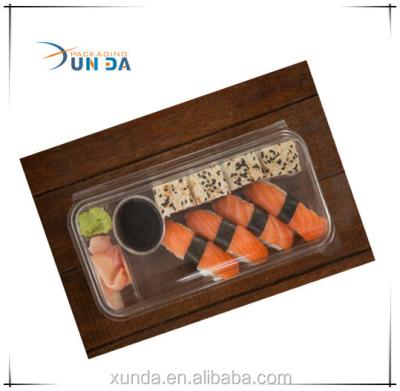 China Disposable Disposable Plastic Clear Box With Lid For SS05 Popular Sushi Food Grade for sale