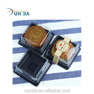 China Disposable PET/PE Plastic Blister Packaging Square Moon Cake Box C34 Food Grade for sale