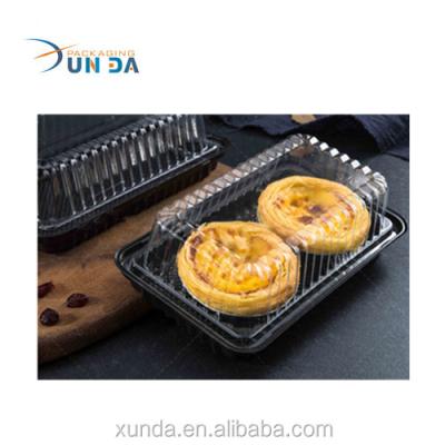 China Newest PE/PET Disposable Plastic Blister Packaging Box Egg Tarts C31 Food Grade for sale