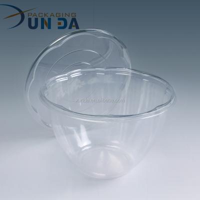 China Hot Selling High Quality Clear Disposable Plastic Salad Bowl for sale