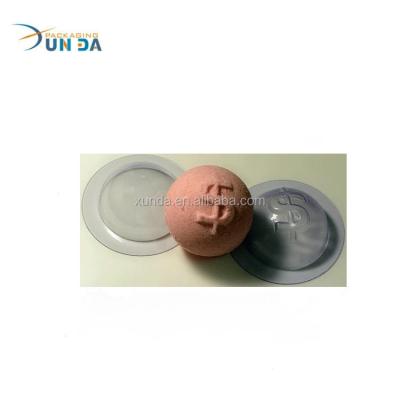 China Bath Bomb Mold Free Samples Clear Plastic Bath Bomb Packaging With Logo for sale