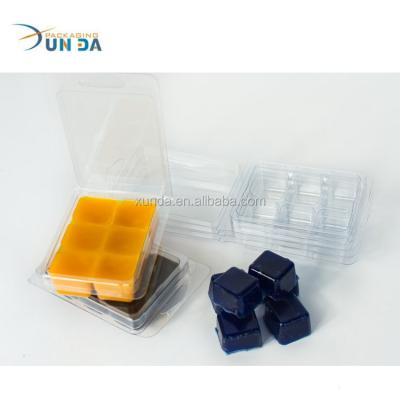 China Wholesale Candle Vacuum Shaped PET / PVC Plastic 6 Cavity Wax Tray Clamshell Packaging for sale