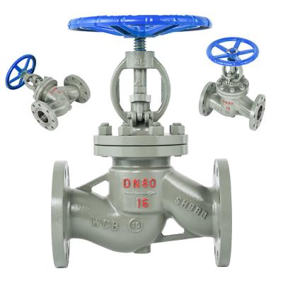 China J41H-16/25C Cast Steel Flanged Globe Valve Controlled by Structure for Water Media for sale