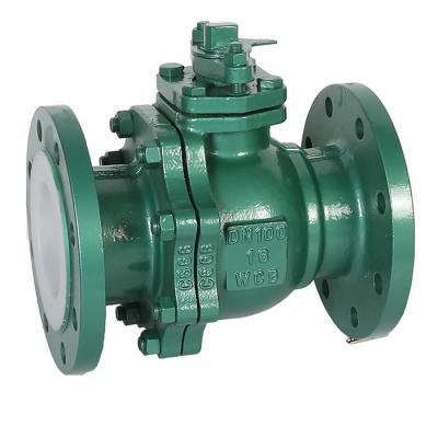 China PTFE Coated Flanged Ball Valve Q41F46-16C for Acid and Alkali Resistant Applications for sale