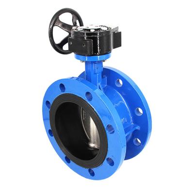 China DN40-DN1200 Flange Connection Manual Turbine Ductile Iron Butterfly Valve for Benefit for sale