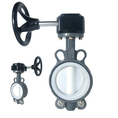 China Fully Lined WCB Wafer Butterfly Valve D71F4-16C with Dual-Acting Operation Design for sale