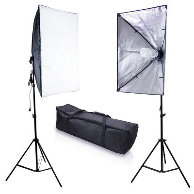 China Photography Studio Set Softbox Lighting Kit, 5070cm SoftBox with 150W 5500K Light Bulb 2m Stand Tripod for YouTube Video, tiktok for sale