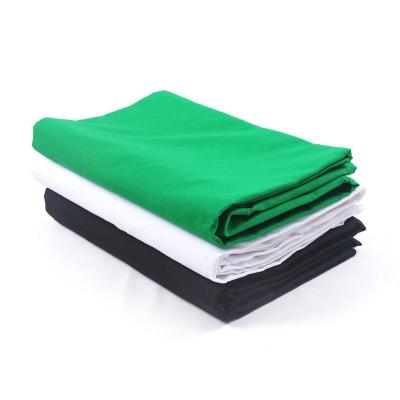 China 100% cotton white,green and black reusable backdrop green photography backdrop screen for photo tv advertising video tiktok live for sale