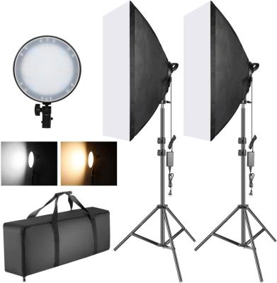 China Photography Dimmable Bi-Color LED Photography Shooting Softbox Lighting Kit: Studio Softbox, 45W LED Light 20x27 Inches Head with 78