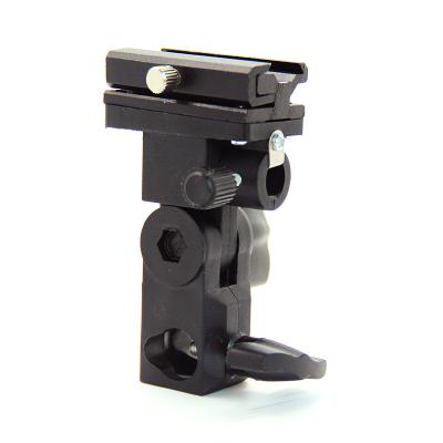 China Type B Metal Instant Bracket Universal Hot Shoe Speedlite Umbrella Holder Mount Swivel Adapter For Light Holder OEM for sale