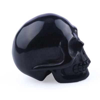 China China natural jade crystal skulls handcarving handicraft furnishings obsidian skulls for sale