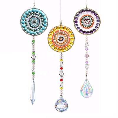 China China Wholesale Crystal Sun Catcher Prism Hanging Crystal Garden Window Decoration for sale