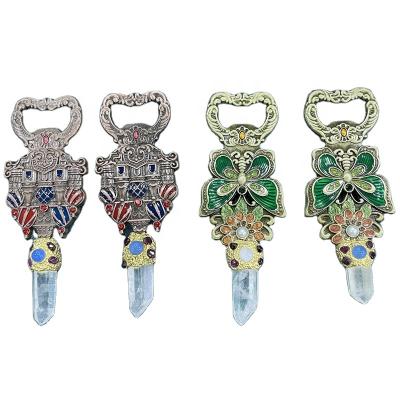 China China Natural White Crystal Power Butterfly Beauty Hot Selling Stone Bottle Opener for sale