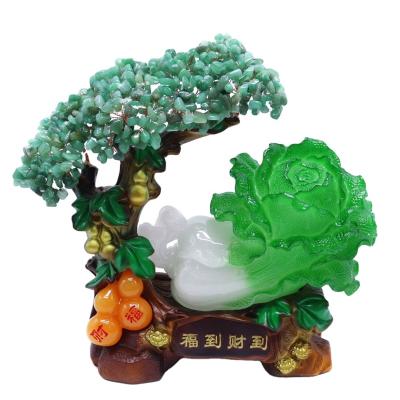 China Wholesale China Money Tree Opens Chalcedony Healing Stones Jade Cabbage Tree for sale