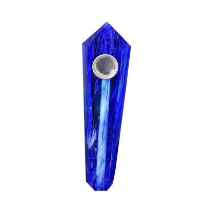 China Wholesale Eco-friendly Natural Tobacco Quartz Grade White Smelt Blue Red Crystal Smoking Pipe for sale