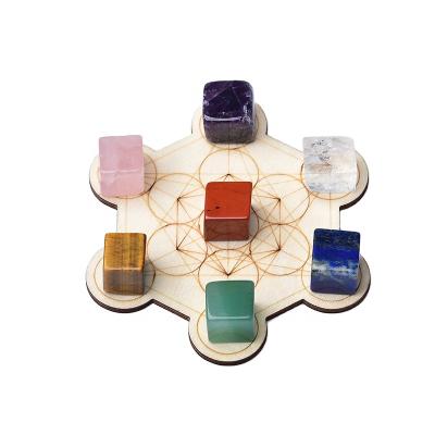 China China Natural Crystal Stone Cubes Mixed Seven Chakra Healing Yoga Stone Chakra for sale