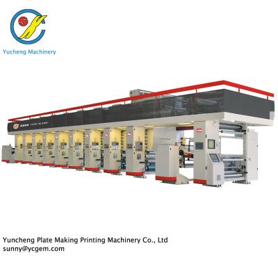 China food & Beverage Factory YCGP Series Film Printing Machine 8 Color Rotogravure Printing Machinery for sale