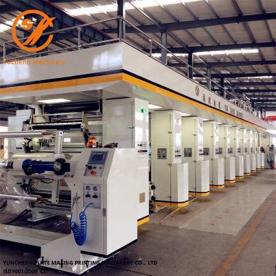 China PVC film shrink sleeve label gravure printing new design PVC film shrink sleeve label rotogravure printing machine for printing for sale