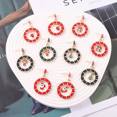 China Other Design Christmas Tree Decor Ear Stud Earring Candy Gift Original Trinket Snow Girlfriend Santa Claus Gloves Pendant Earring for sale