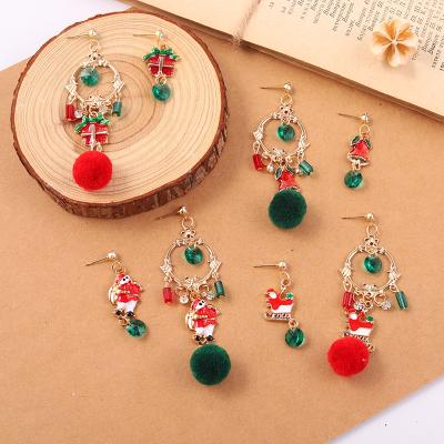 China Other Santa Earrings New Year Party Decorations Ear Stud Earring Present Gorgeous Pendant Trinket For Teacher Lady for sale