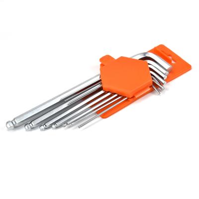 China Head L Type DIY Tools Allen Wrench Hex Ball Chrome Vanadium Steel Ball Head Set Head End for sale