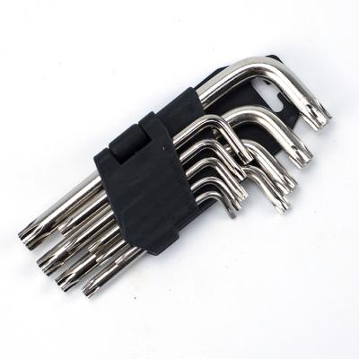 China Chrome Vanadium Short 9pcs Allen Wrench Customized L-Key Allen Key Set Torx Steel Arm L Type Allen Key Set Torx Key Set OEM Logo Wrench Chrome Vanadium Short 9pcs for sale