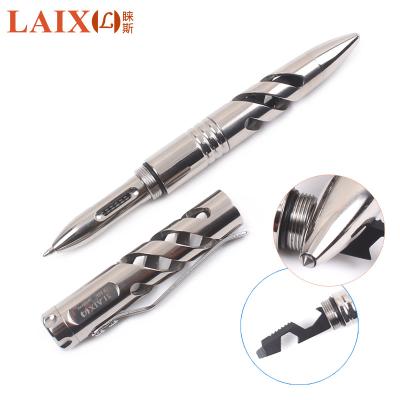 China Release Hollow Design New T10 Pen Tungsten Steel Cusp Self Weapons 2016 Laix Defense Multifunction EDC Pen Tool Titanium Tactics Hollow Design for sale