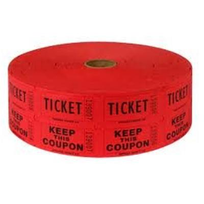 China Competitive Top quality red color paper chArcade Game Redemption Raffle Ticket for sale