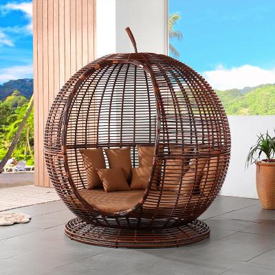 China 2021 Cheapest Outdoor Patio Hotel Garden Large Contemporary Egg Lounge Chairs Rattan Furniture for sale