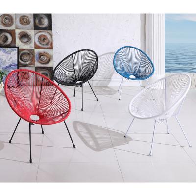 China Modern Durable Patio Metal P.E Rattan Garden Outdoor Indoor Wicker Lounge Chair for sale