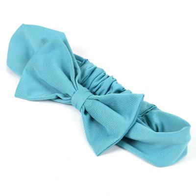 China Fashion Hairband Custom Party Stylish Embellished Kids Elastic Hair Accessories Bow Knotted Baby Headband for sale