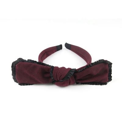 China New Azo Free Fashion Solid Color Hair Accessories Bowknot Hair Circle Elegant Women's Headbands for sale