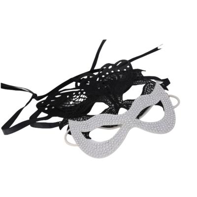 China Black Embroidery Lace Masquerade Soft Eye Mask Halloween Wedding Costume Prop for sale