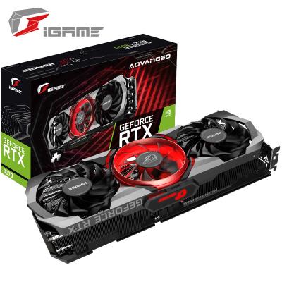 China Wholesale iGame Desktop GeForce RTX 3070 OC Advanced 8G Eating Chicken E-sports Gaming Desktop Graphics Card for sale