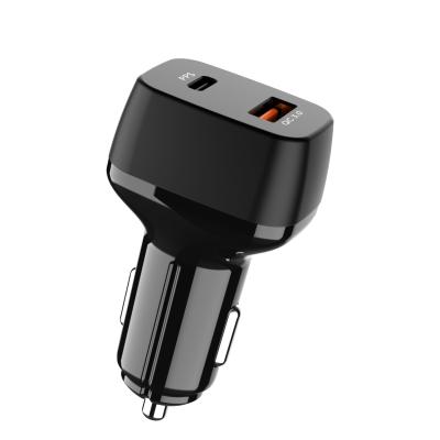 China 2021 New Arrival 48w Type-c MP3 GPS Cell Phone Tablet USB C port palladium qc3.0 mobile phone car super fast charging charger manufactures for sale