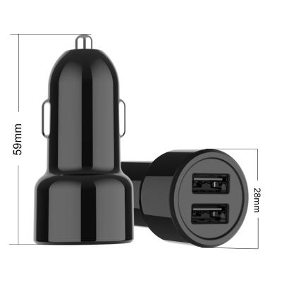 China NEW QH322-2.4A dual usb 18W car charger qc3.0 fast charging mobile phone 2021 wireless black factory and OEM for sale